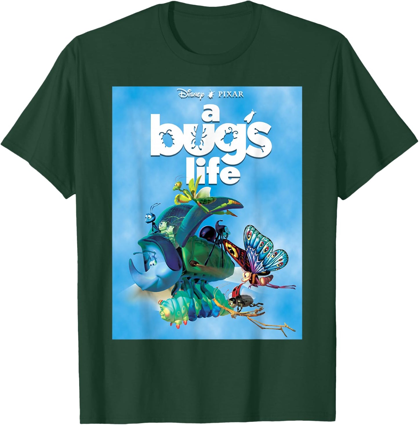 Disney Pixar A Bug's Life Movie Poster Group Shot T-Shirt - T-Shirt | Forest