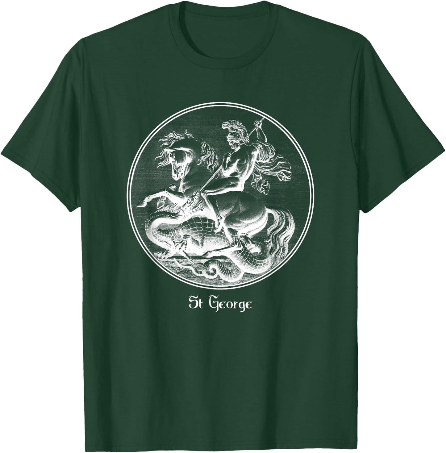 St. George and the Dragon Crusades Soldier Saint T-Shirt - T-Shirt | Forest
