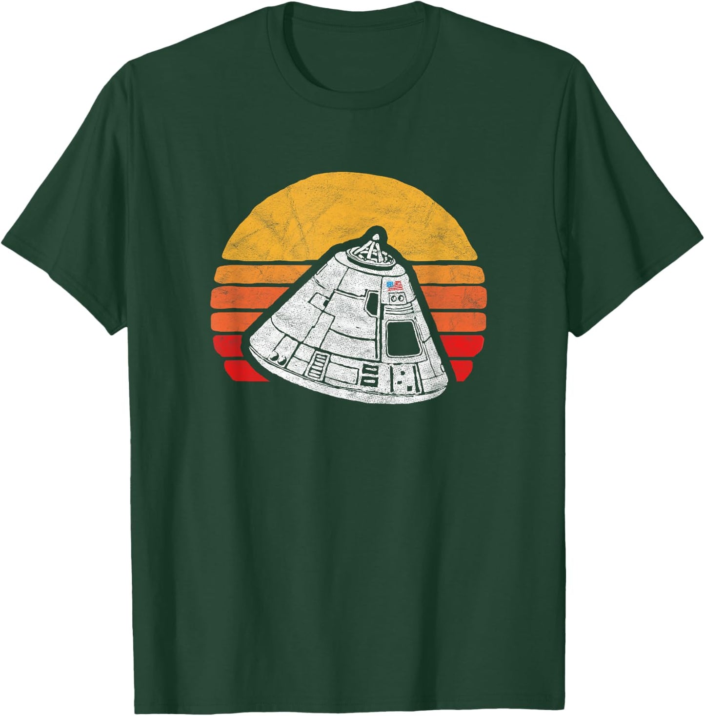 Retro Apollo 11 Moon Landing 50th Anniversary 80s Style T-Shirt - T-Shirt | Forest