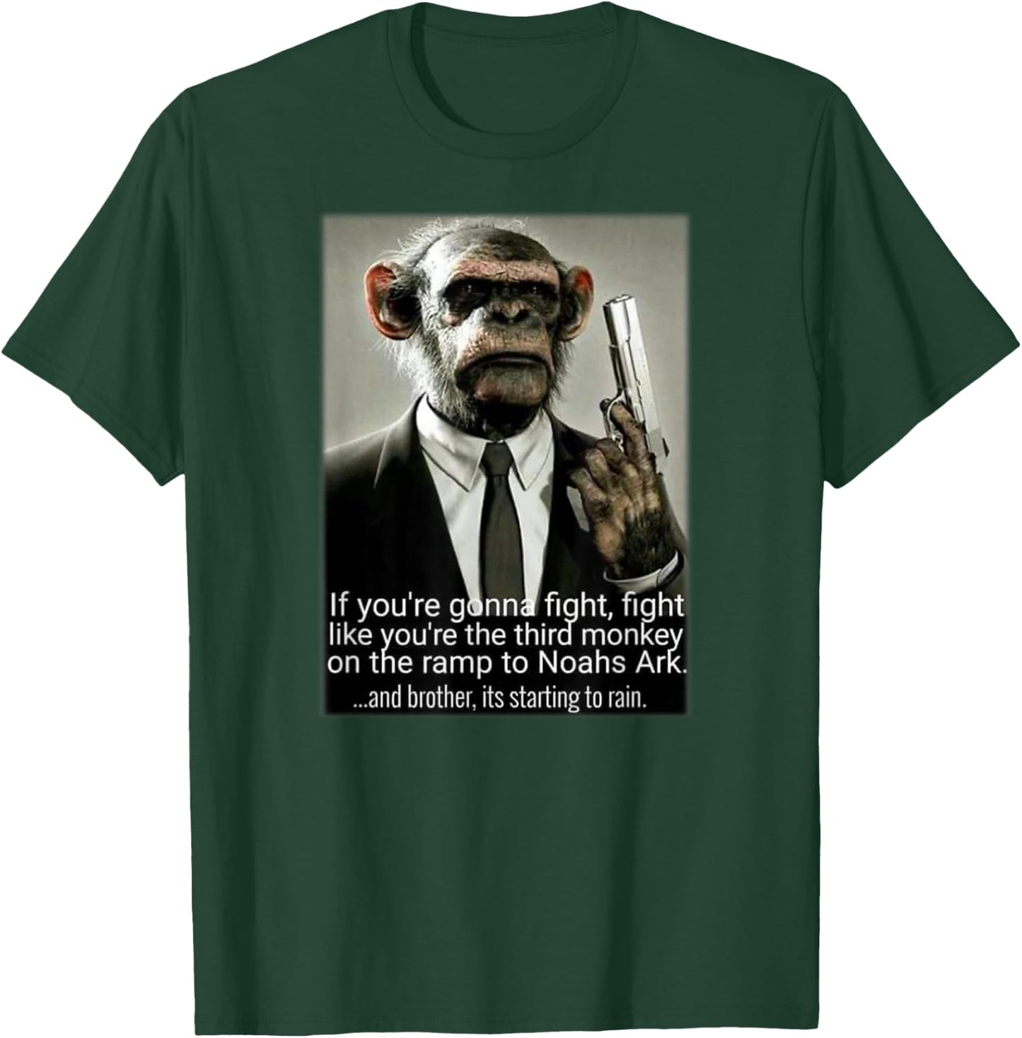 Fight Like your Third Monkey on Noahs Ark Pop Culture T-Shirt - T-Shirt | Forest
