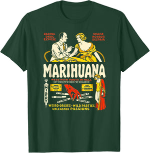 Cool Anti Weed Shirt Art-Marihuana Marijuana Weed Propaganda T-Shirt - T-Shirt | Forest