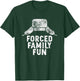 Forced Family Fun Holiday Apparel and Gift -Adults Red Thanksgiving T-Shirt - T-Shirt | Forest