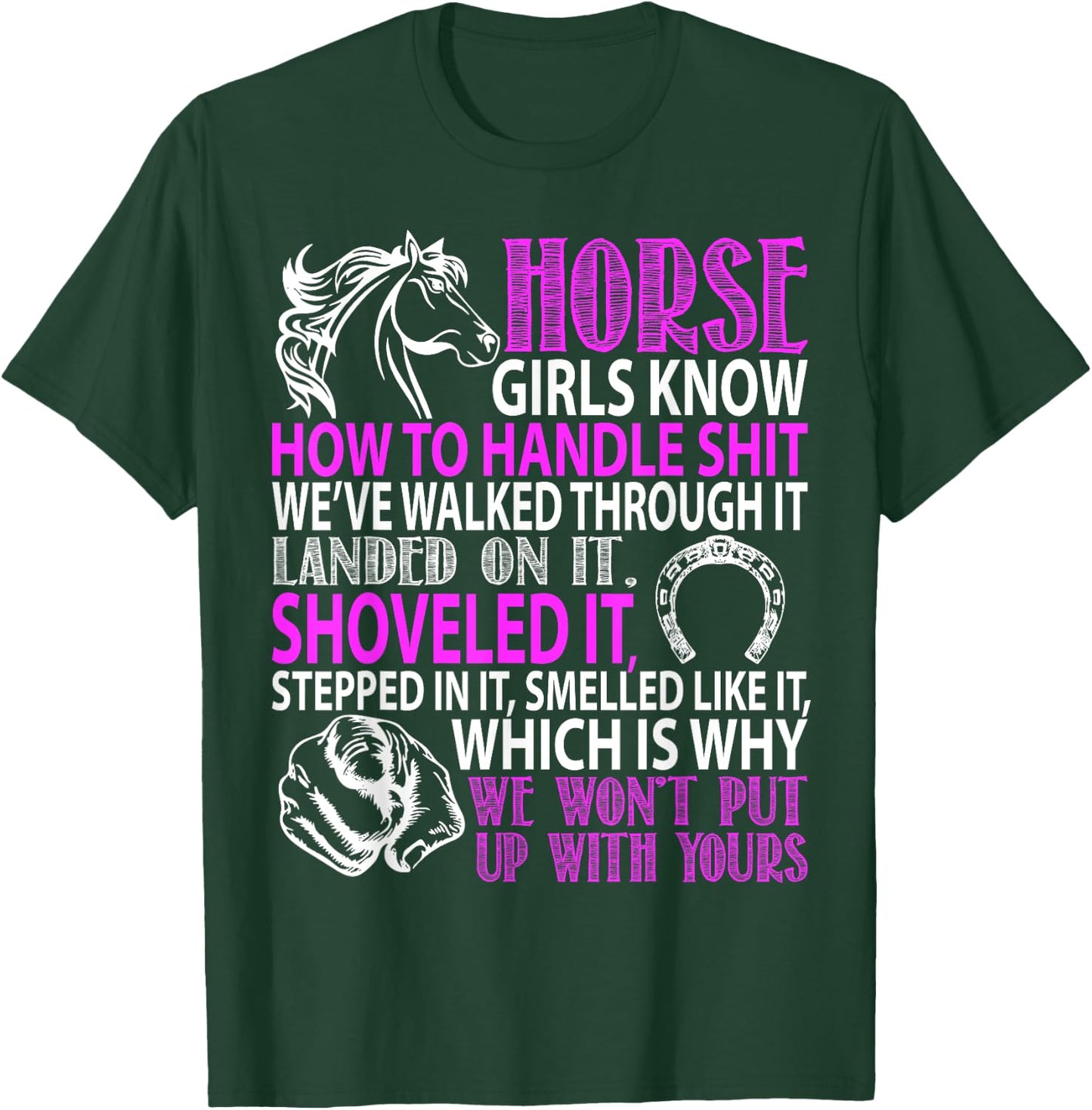Horse Girls Know: Horse Gift Girls-Horse Lover T-Shirt - T-Shirt | Forest