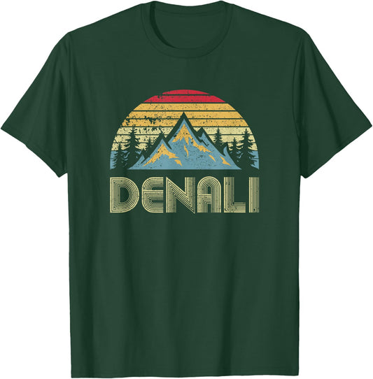 Vintage Mt. Denali National Park Alaska Mountain T-Shirt - T-Shirt | Forest