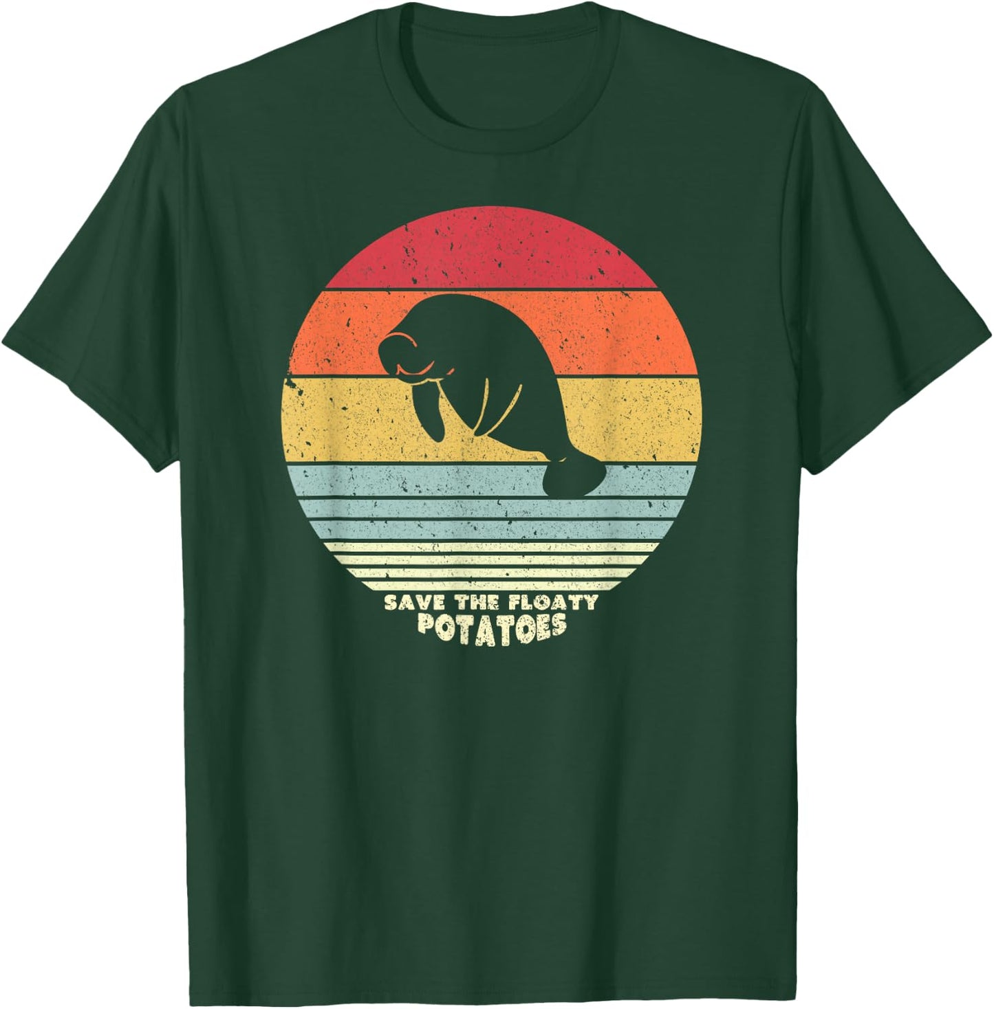 Save The Floaty Potatoes Shirt. Retro Manatees T-Shirt - T-Shirt | Forest