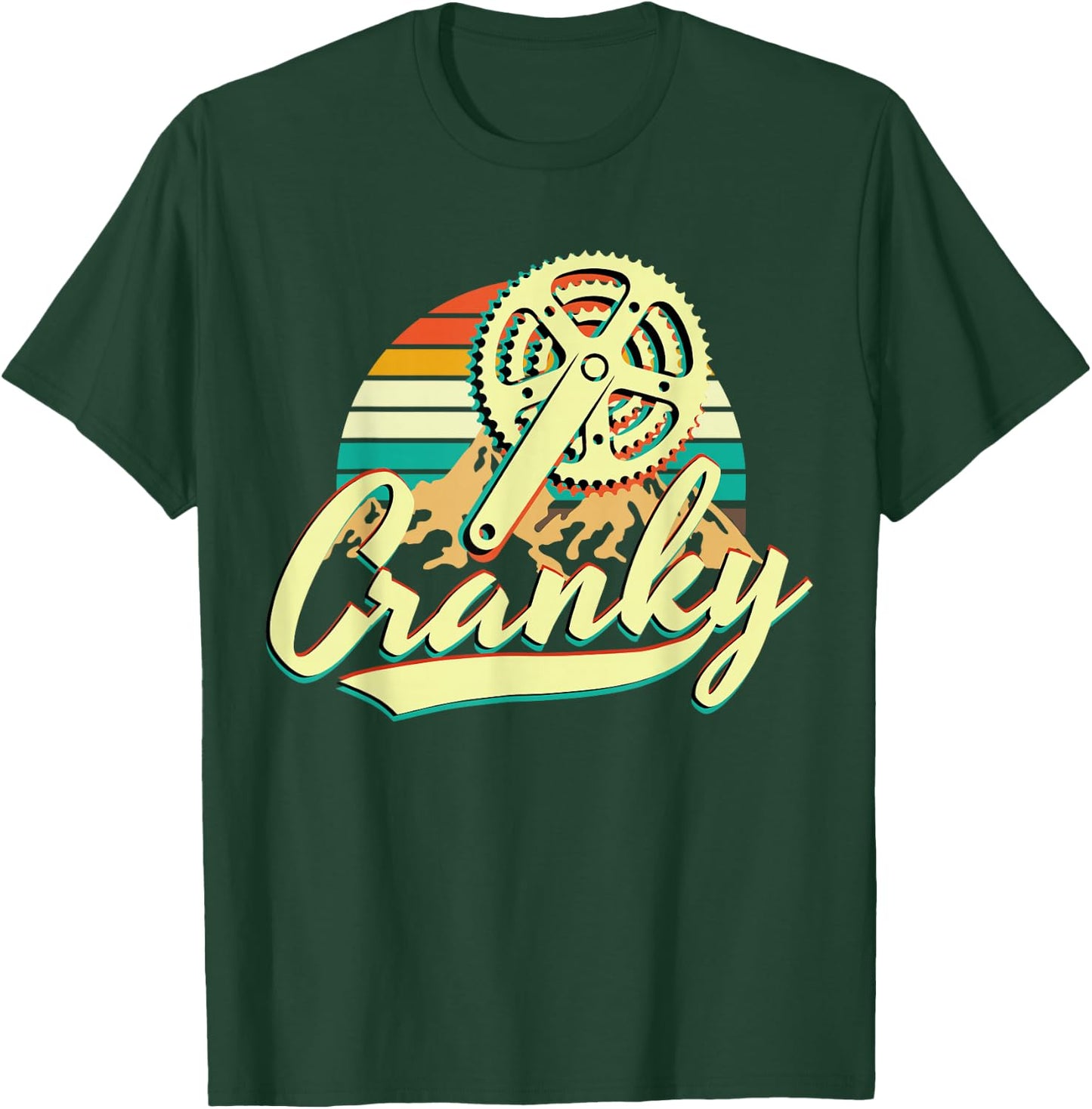 Bicycle Cranky Retro Vintage Gift Cycling Lovers T-Shirt - T-Shirt | Forest