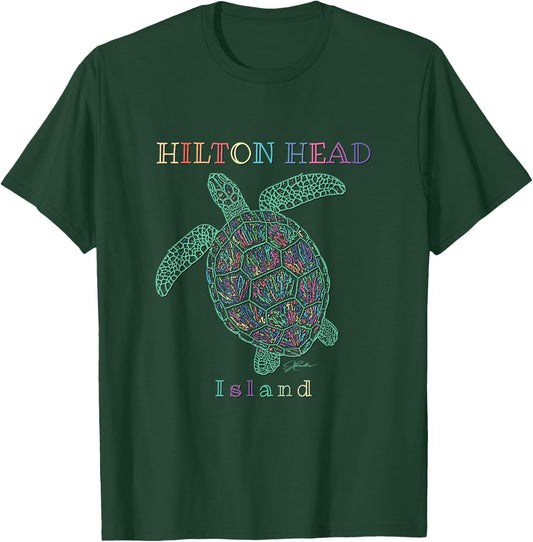 JCombs: Hilton Head Island, SC, Sea Turtle T-Shirt - T-Shirt | Forest