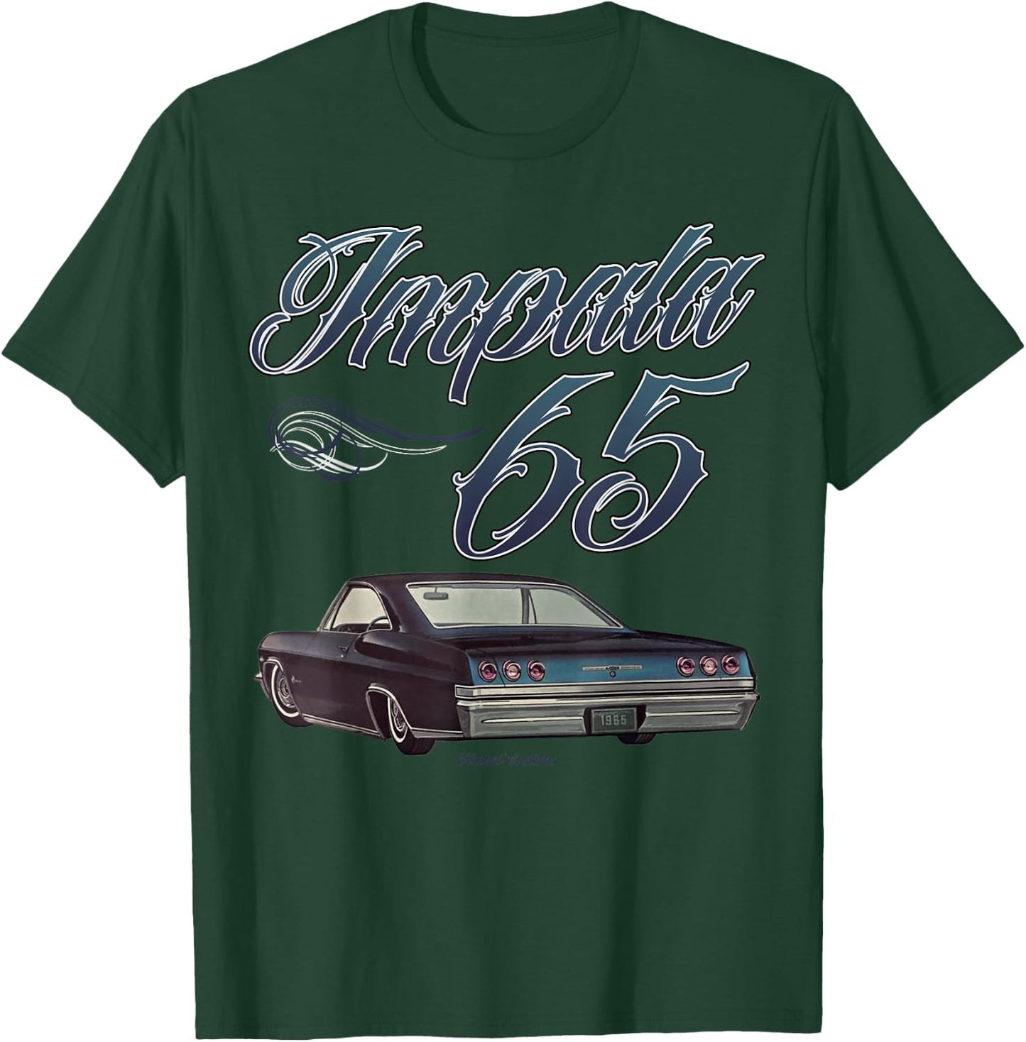 1965 Blue Low Rider Kustom Lead Sled Hot Rod Muscle Car T-Shirt - T-Shirt | Forest