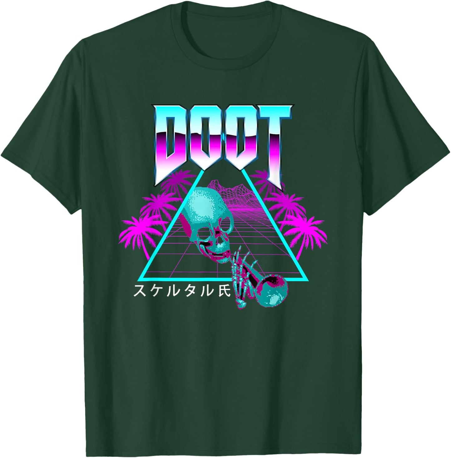 Doot Doot Mr Skeltal Synthwave Retro Streetwear T-Shirt - T-Shirt | Forest