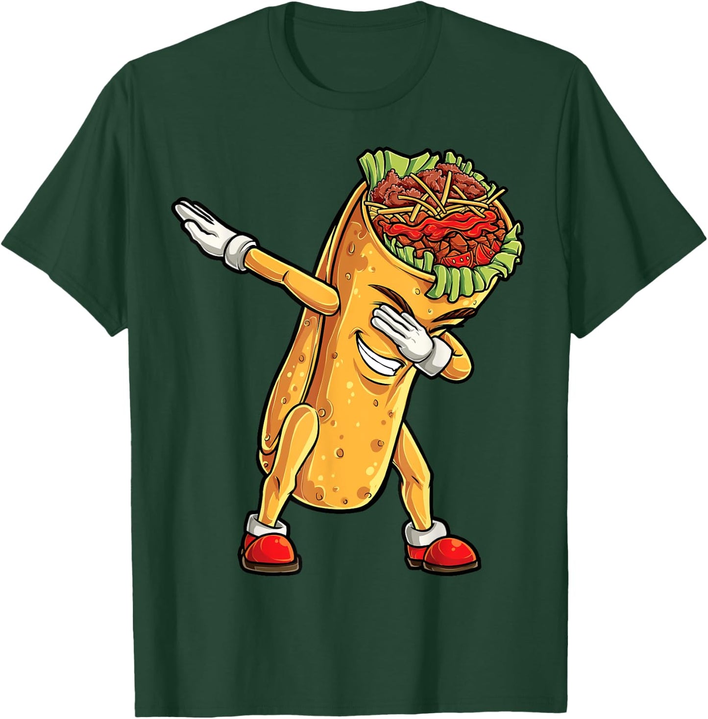 Dabbing Burrito T Shirt Cinco de Mayo Kids Boys Men Women T-Shirt - T-Shirt | Forest