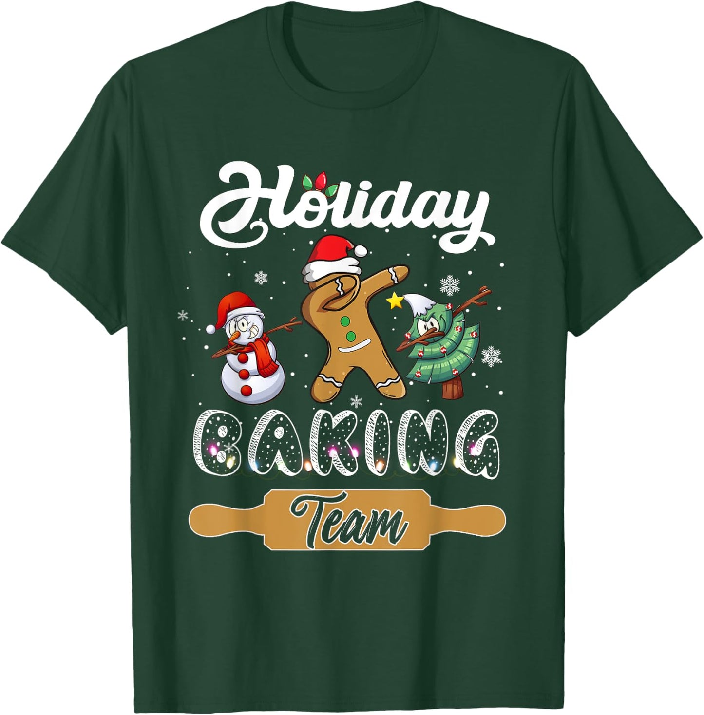 Funny Cookie Baking Team Dabbing Christmas Holiday Costume T-Shirt - T-Shirt | Forest