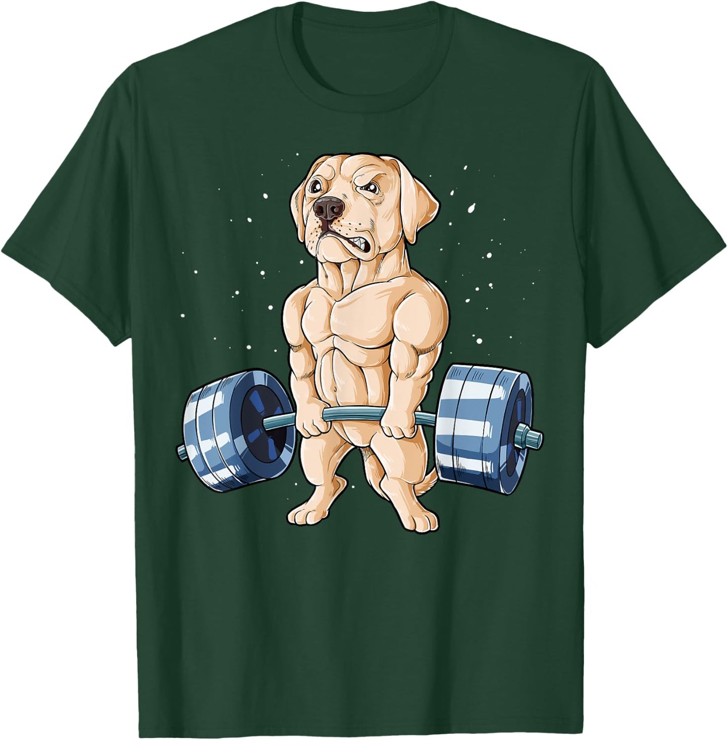 Labrador Weightlifting Funny Deadlift Men Fitness Gym Gifts T-Shirt - T-Shirt | Forest