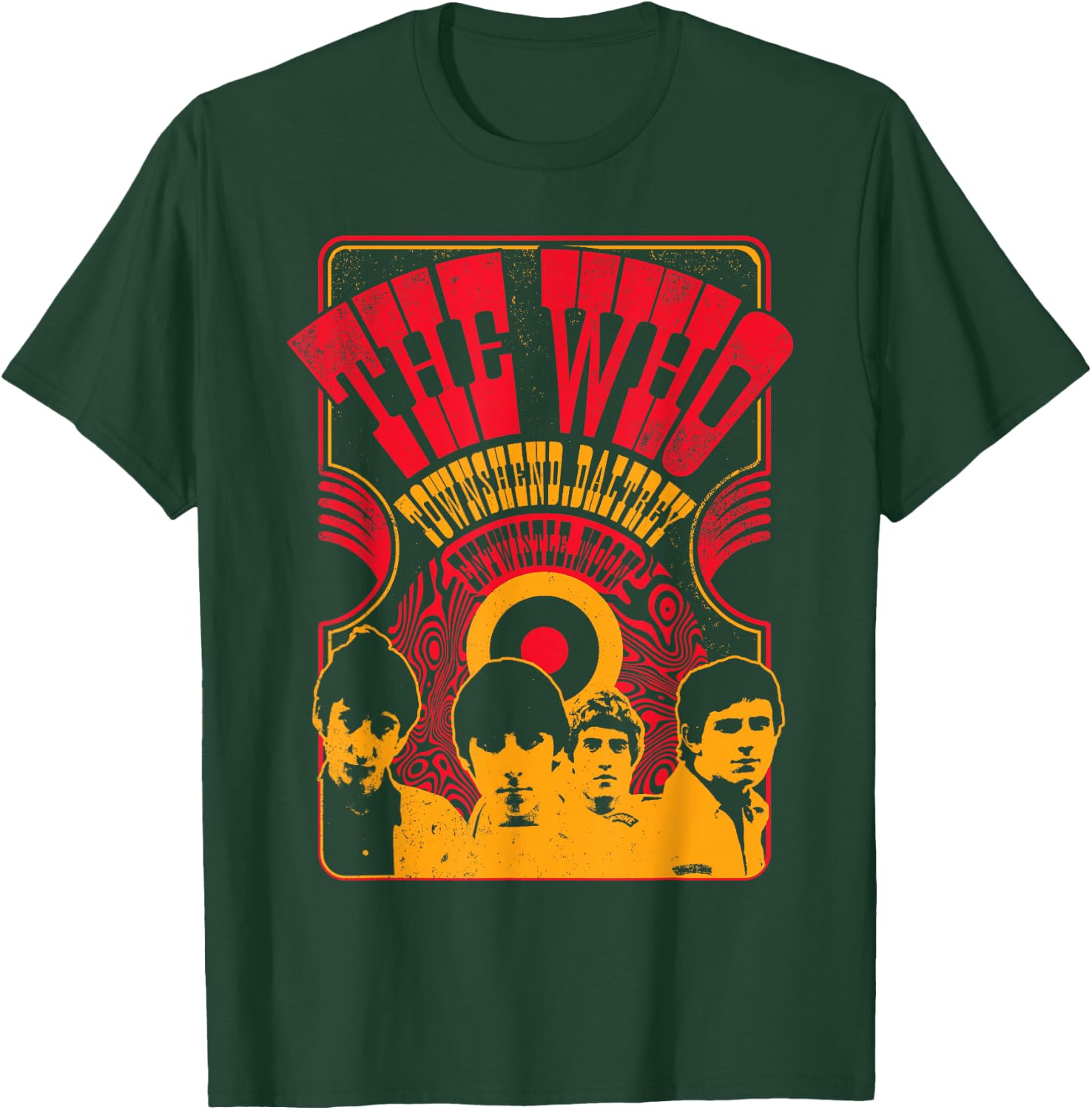 The Who Official Psych Panel Retro T-Shirt - T-Shirt | Forest