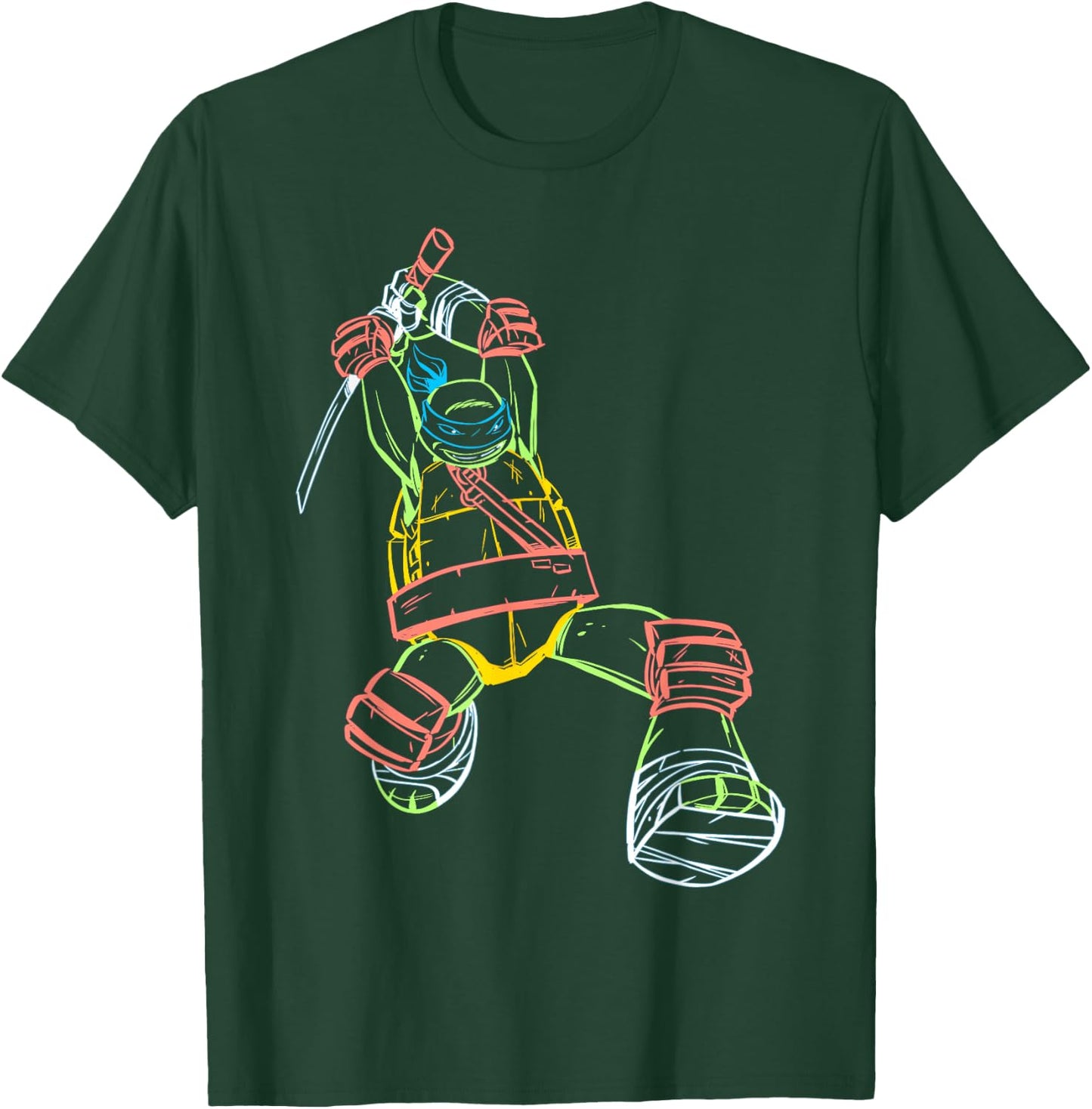 Teenage Mutant Ninja Turtles Outlined Leonardo T-Shirt - T-Shirt | Forest