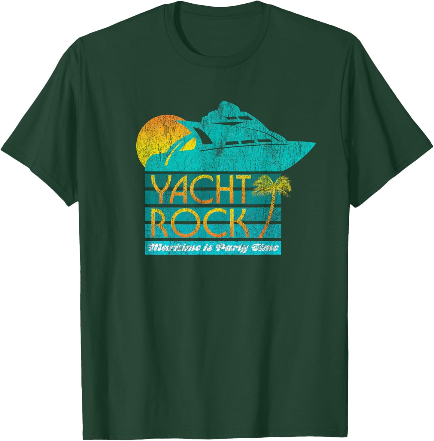 Yacht Rock Party Boat Drinking Maritime = Party Time T-Shirt - T-Shirt | Forest