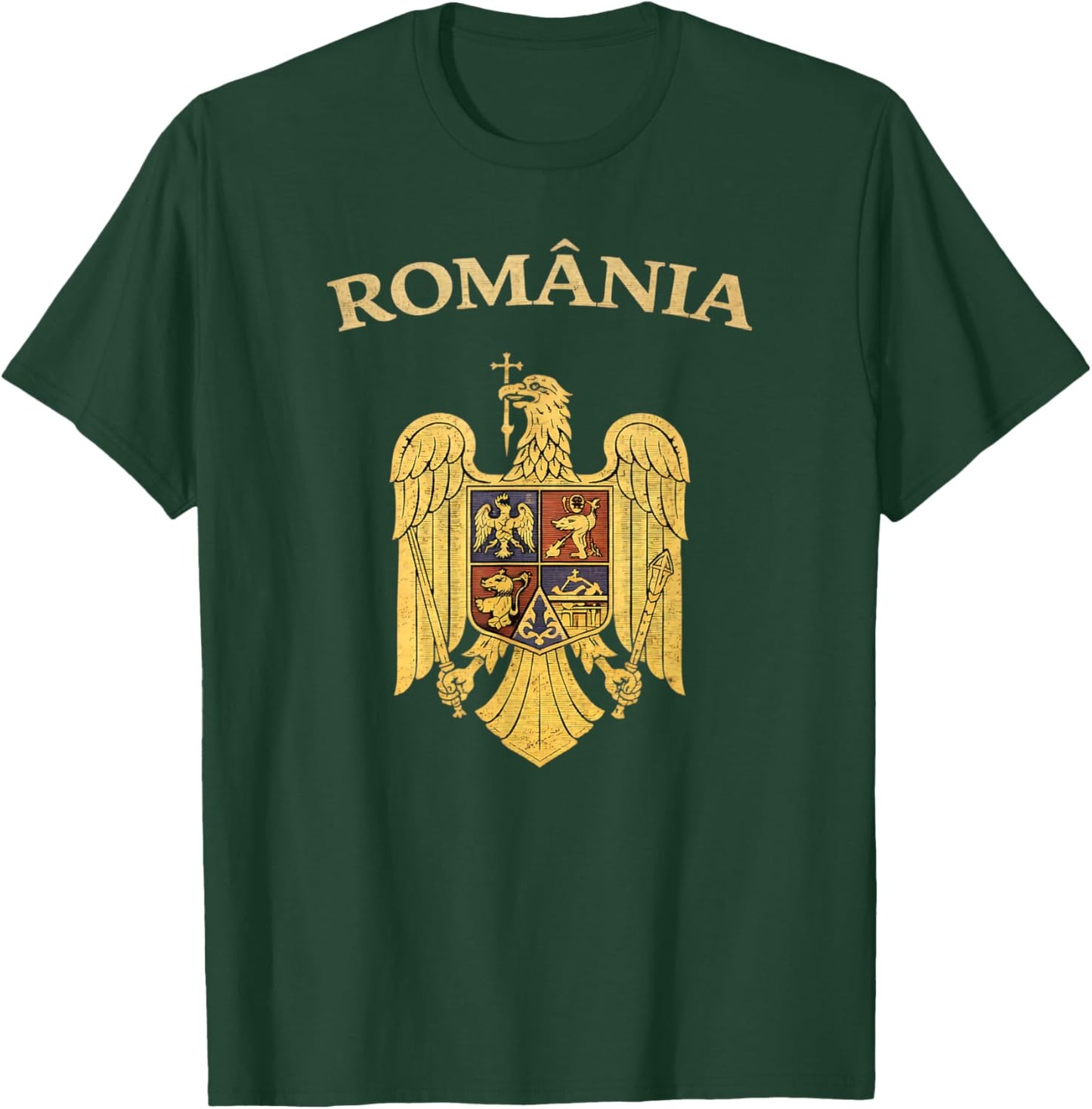 Romania Vintage Eagle Heritage Romanian Pride T-Shirt - T-Shirt | Forest