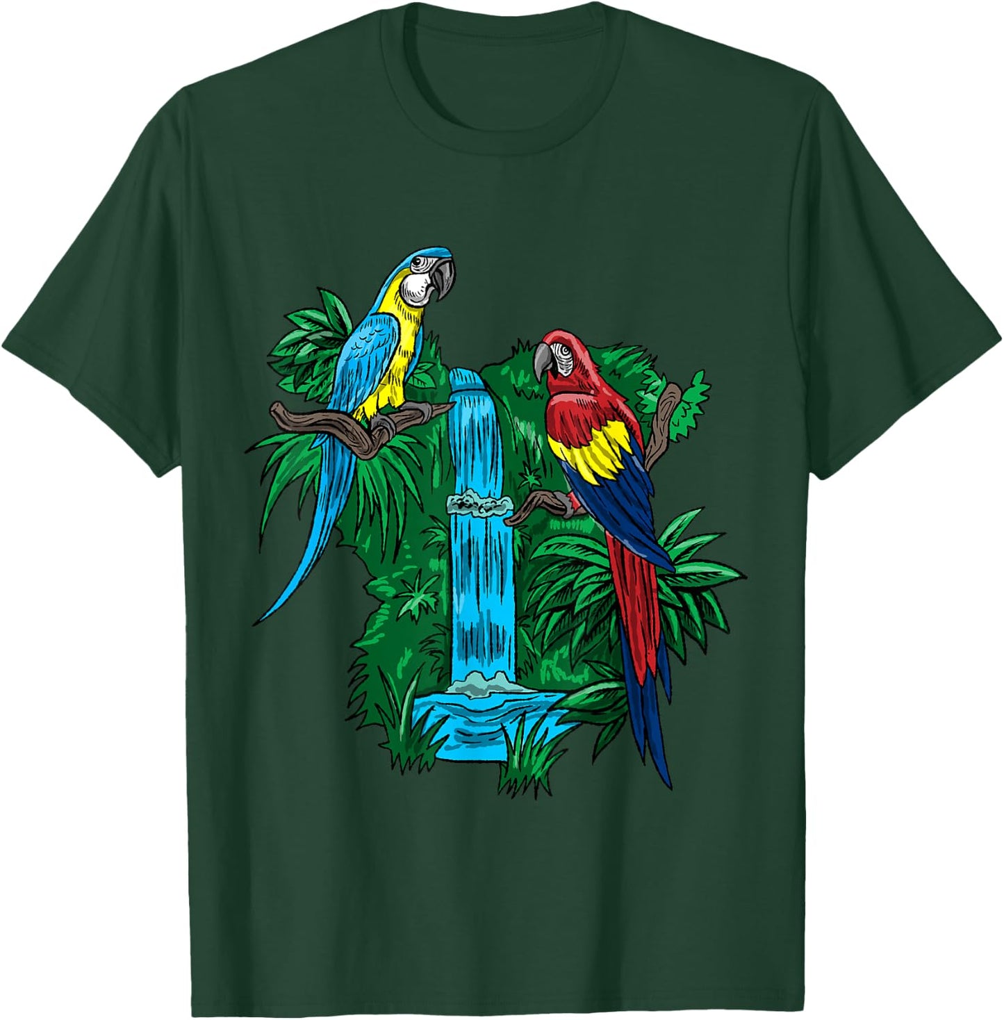 Parrot Funny Tropical Bird Cool Jungle Animal Gift T-Shirt - T-Shirt | Forest