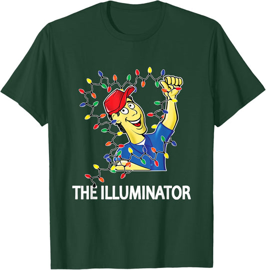 Funny Electrician Christmas Lights DIY The Illuminator T-Shirt - T-Shirt | Forest