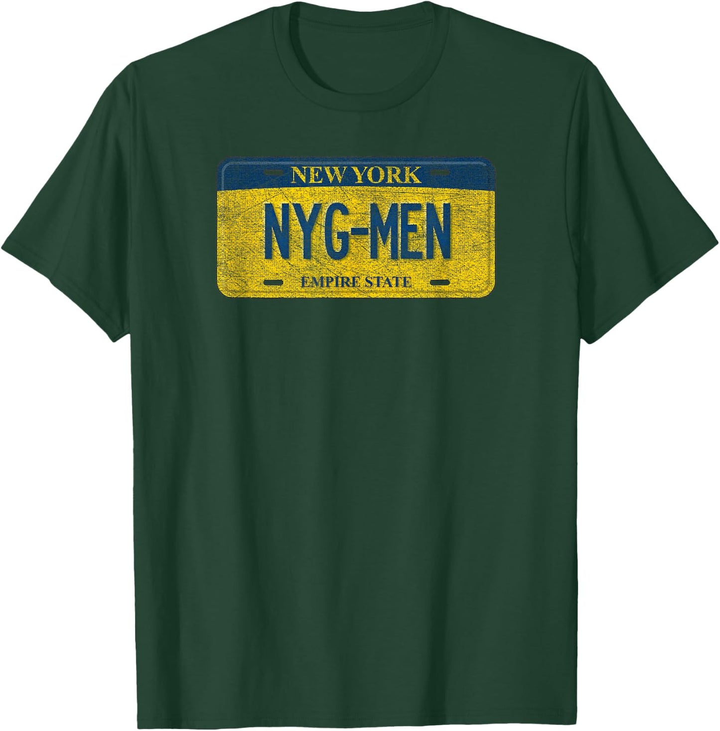 Funny NY State Vanity License Plate NYG-Men T-Shirt - T-Shirt | Forest