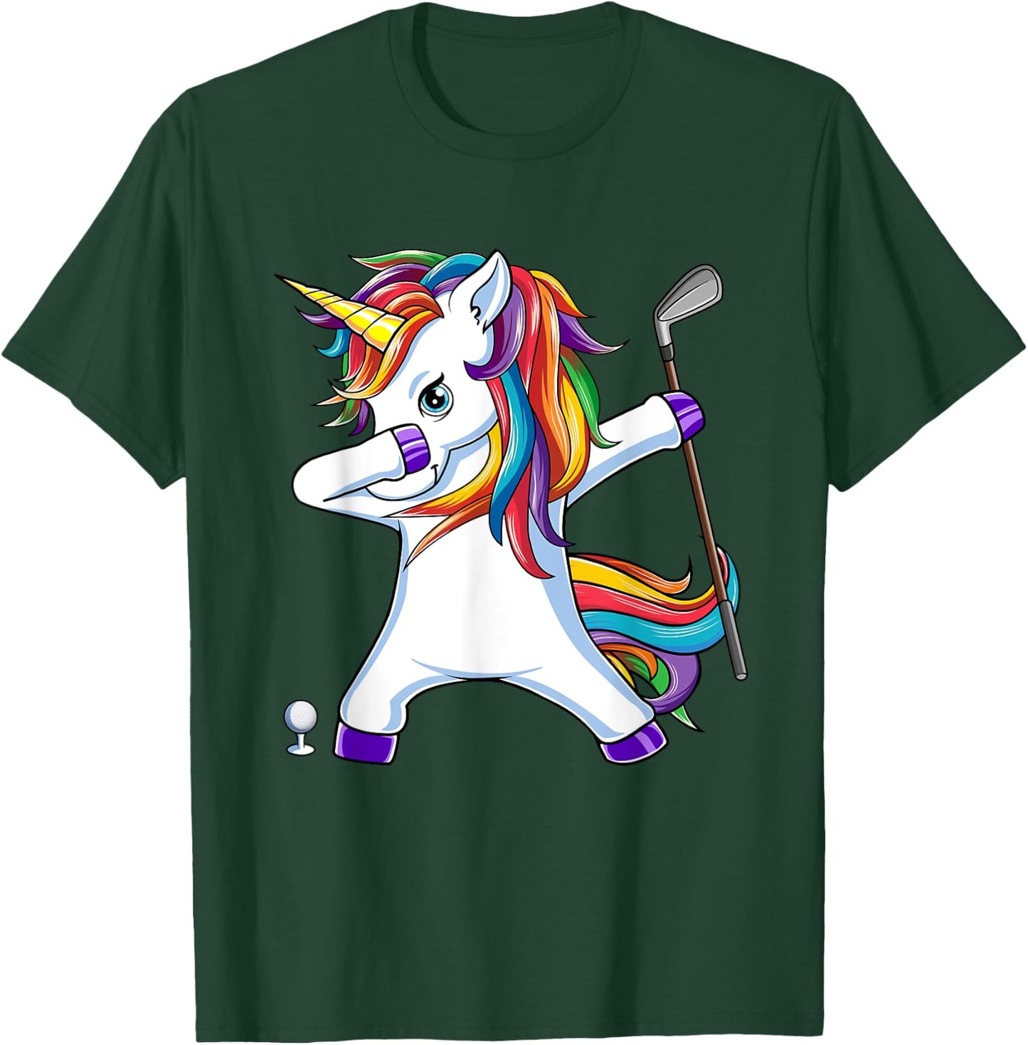 Dabbing Unicorn Golf - Golfing Golfer Girl Gift T-Shirt - T-Shirt | Forest