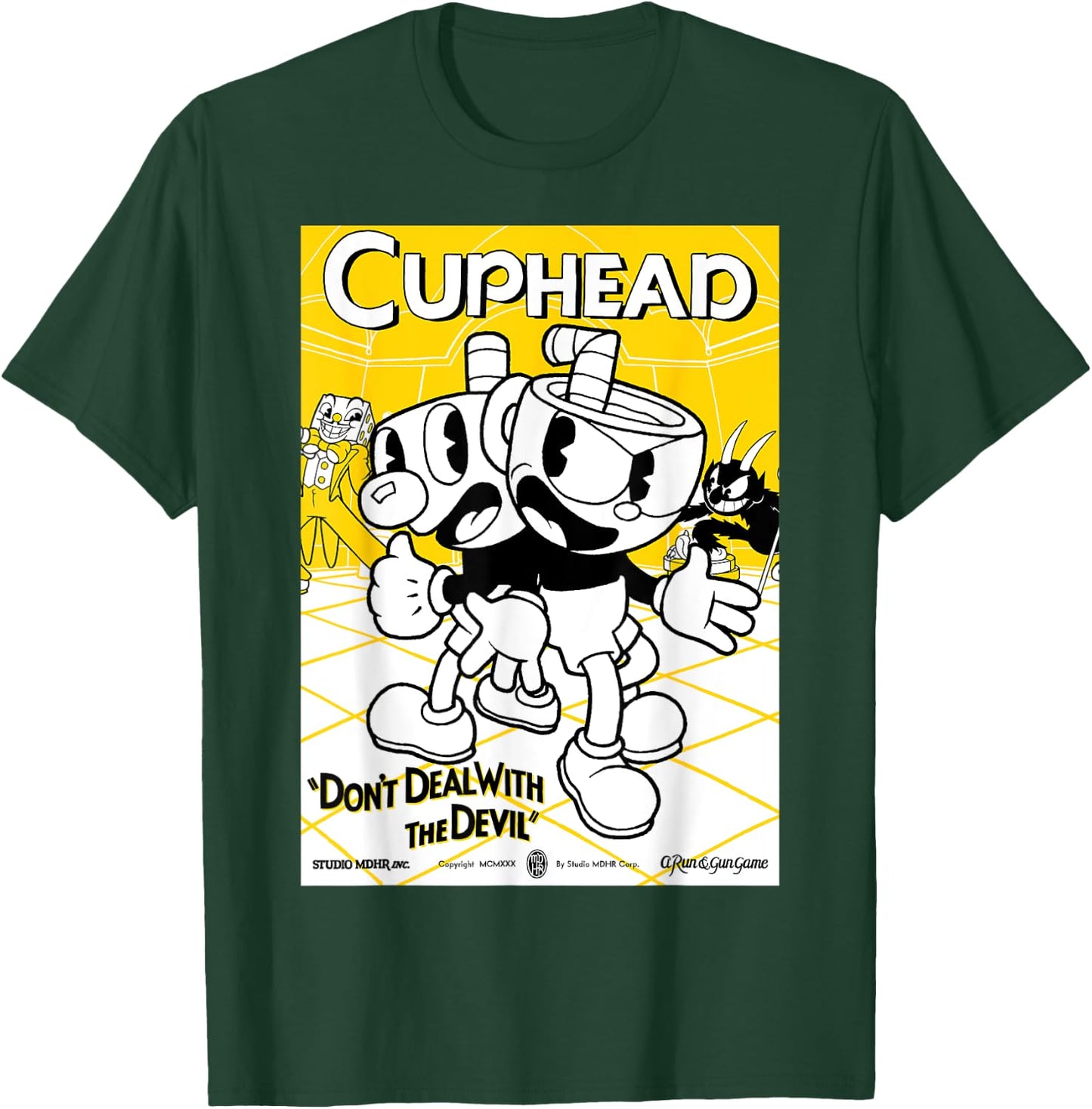 Cuphead Don't Deal With The Devil Poster T-Shirt - T-Shirt | Forest
