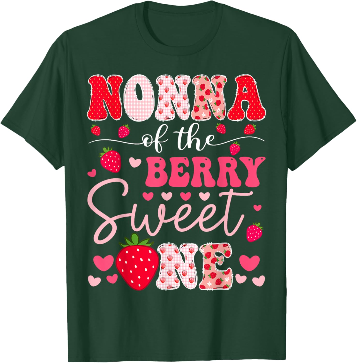 Nonna Of The Berry Sweet One Strawberry 1St Birthday T-Shirt - T-Shirt | Forest