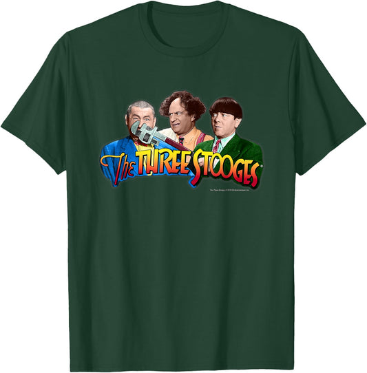 TTS- The Three Stooges: Wrench Logo T-Shirt - T-Shirt | Forest