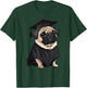 Cute Dog Pug Graduation T-Shirt - T-Shirt | Forest