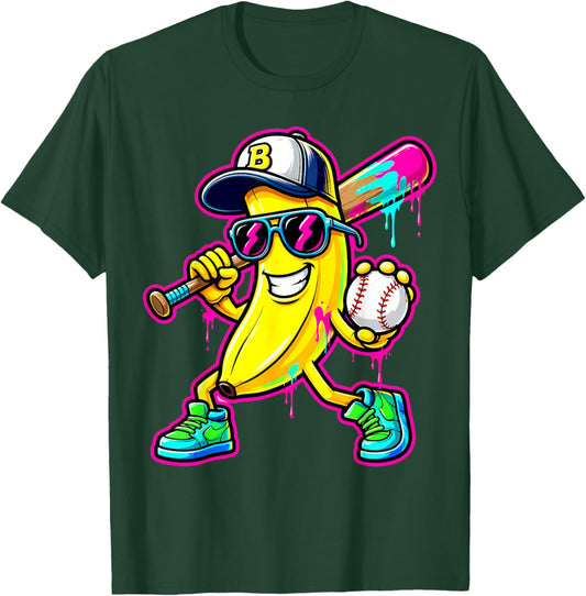 Banana Lovers Bananas Drip Men Women Boys Kids T-Shirt - T-Shirt | Forest