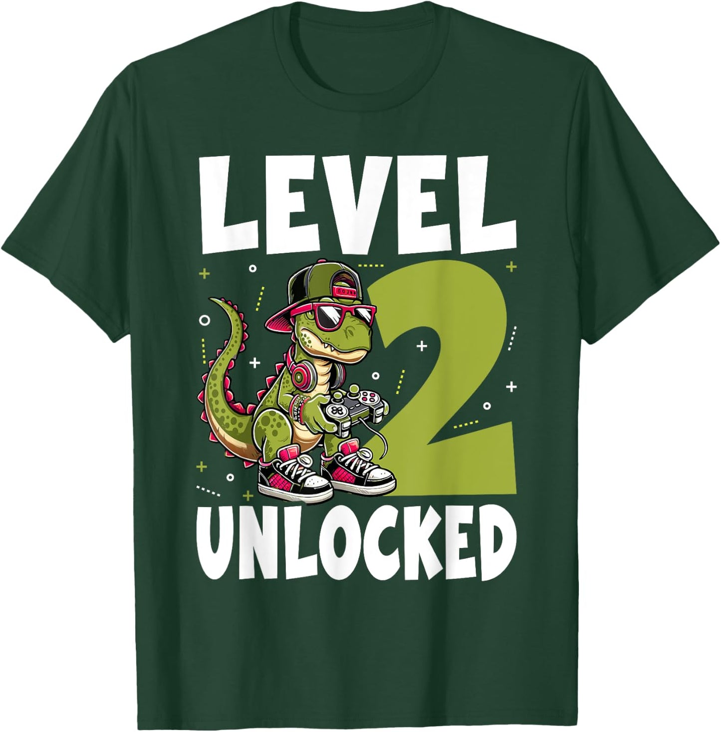 2nd Birthday Dinosaur 2 Years Old Boys T-Shirt - T-Shirt | Forest