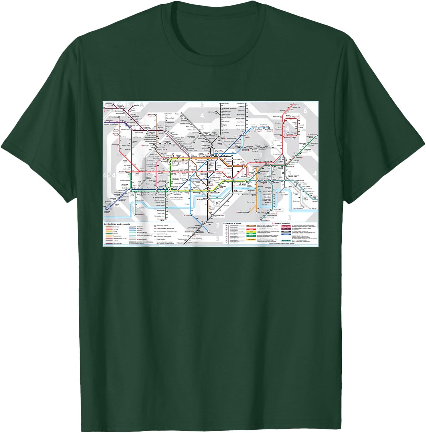 London Underground Map T-Shirt - T-Shirt | Forest