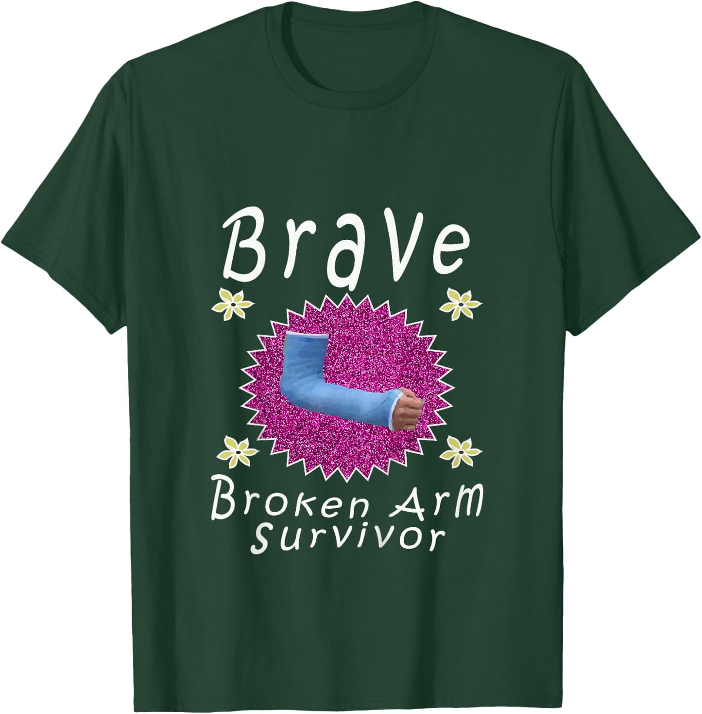 Top Best Girls Brave Broken Arm Survivor Gift T-Shirt - T-Shirt | Forest