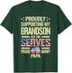 Supporting My Grandson As He Serves - Proud Army Papa Gift T-Shirt - T-Shirt | Forest