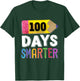 100 Days Smarter Shirt Elementary Kid Kindergarten Teacher T-Shirt - T-Shirt | Forest