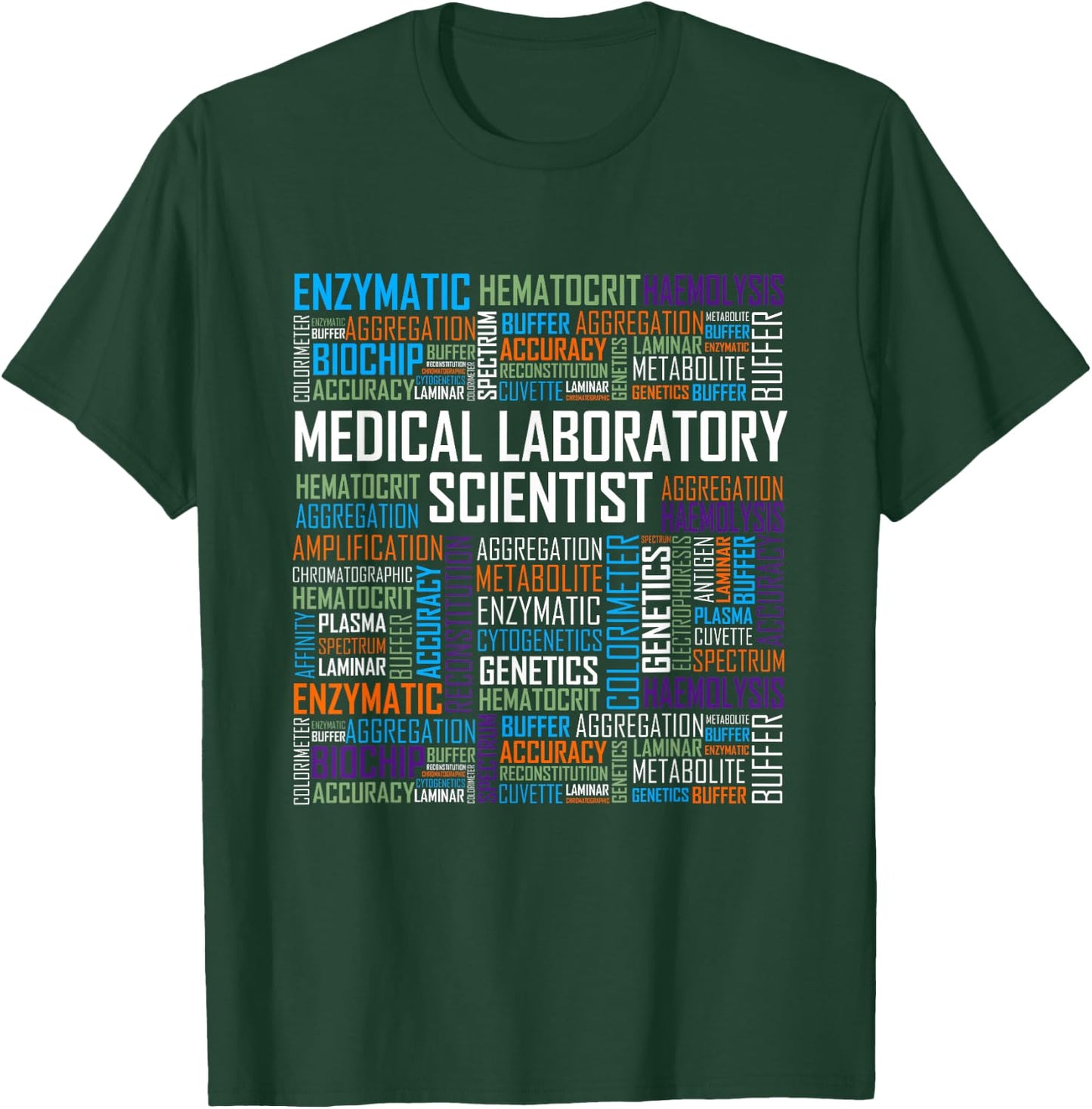 CLS Medical Laboratory Scientist T Shirt Words Gift Week T-Shirt - T-Shirt | Forest