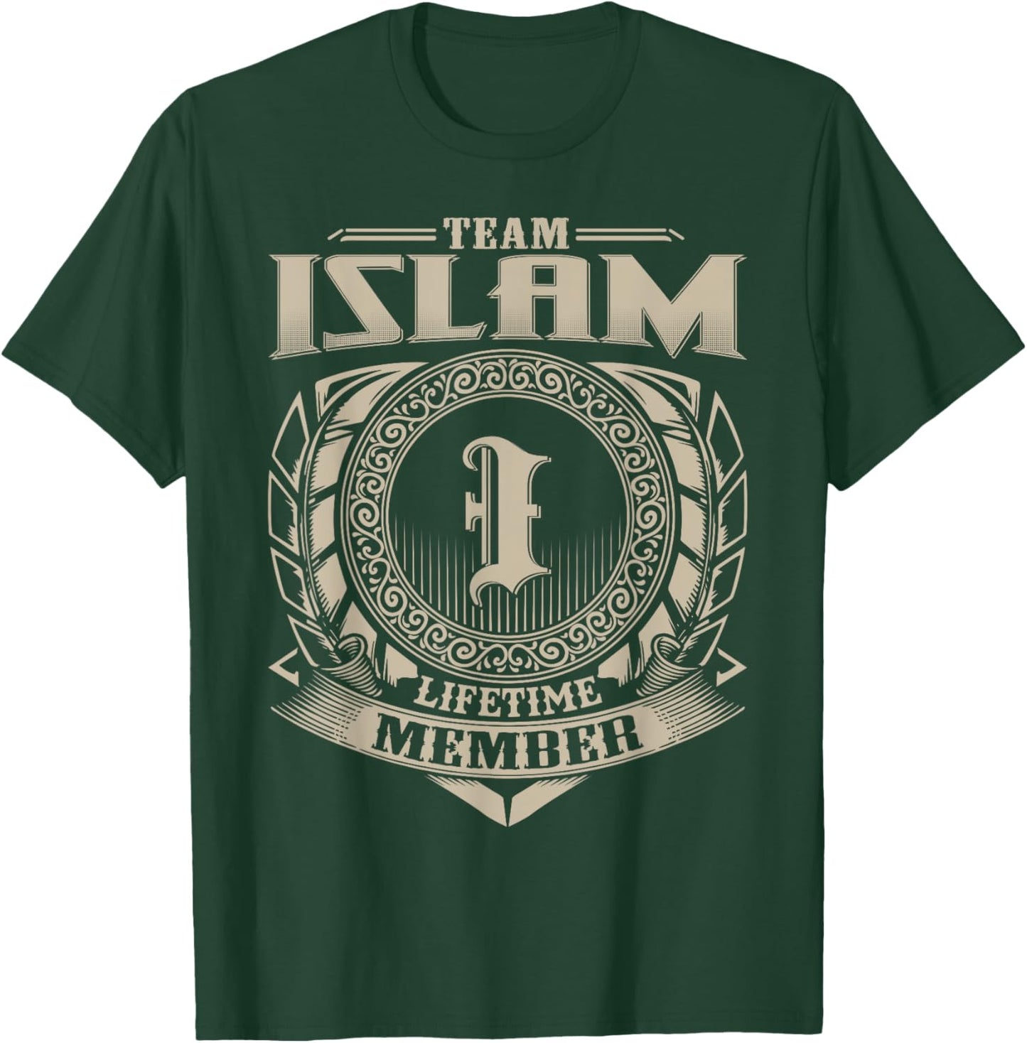 Team ISLAM Lifetime Member Funny ISLAM Family Name Vintage T-Shirt - T-Shirt | Forest