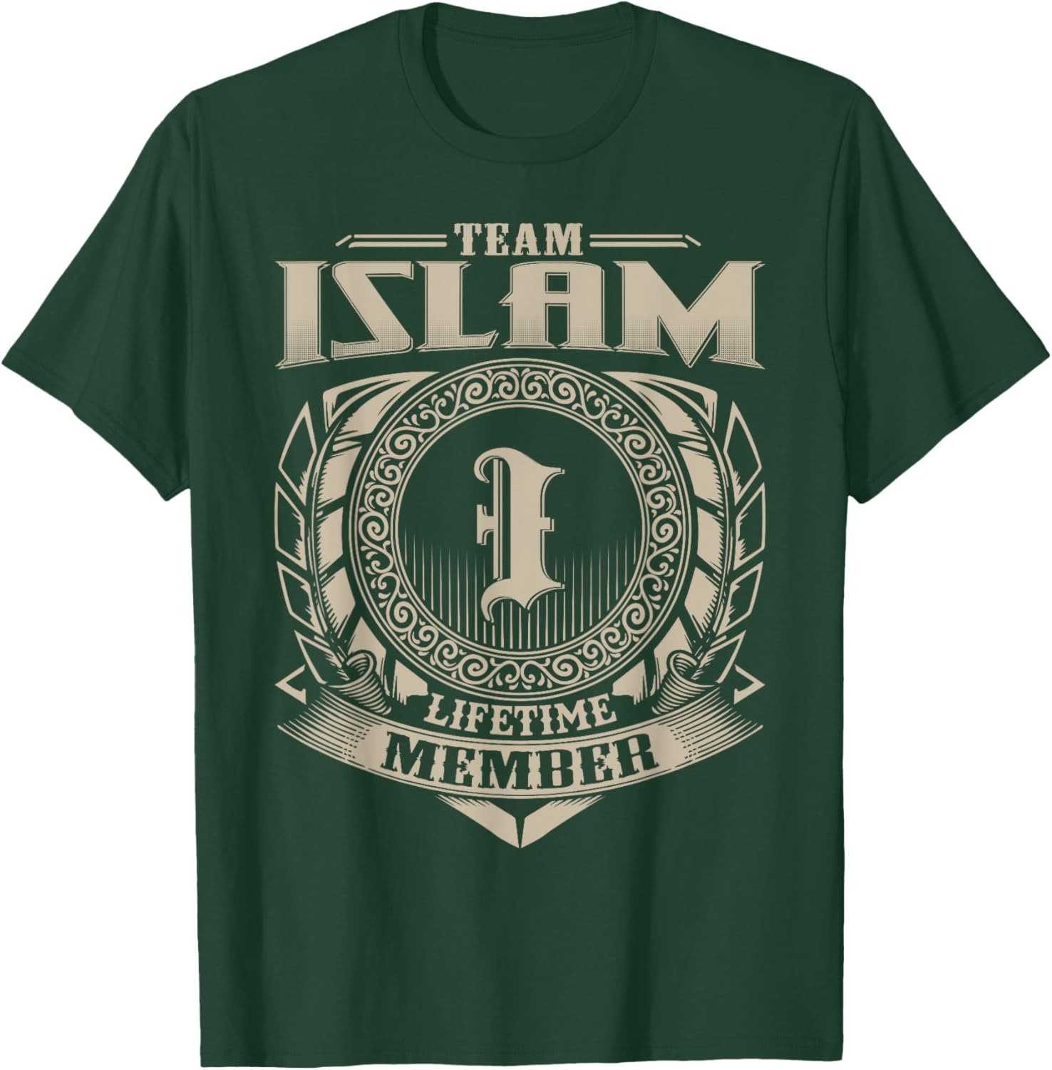 Team ISLAM Lifetime Member Funny ISLAM Family Name Vintage T-Shirt - T-Shirt | Forest