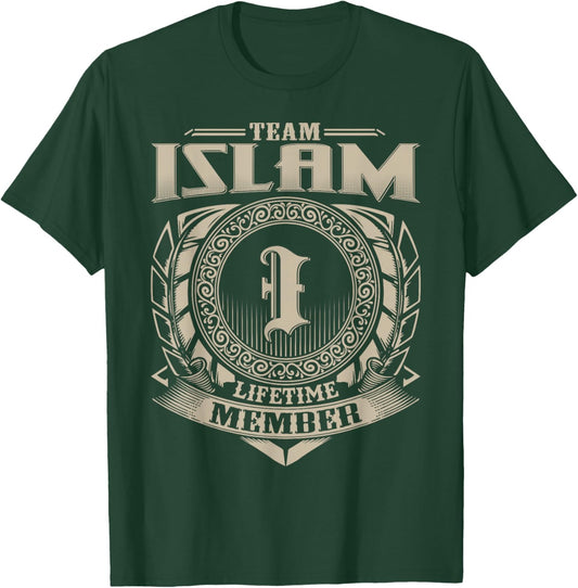 Team ISLAM Lifetime Member Funny ISLAM Family Name Vintage T-Shirt - T-Shirt | Forest