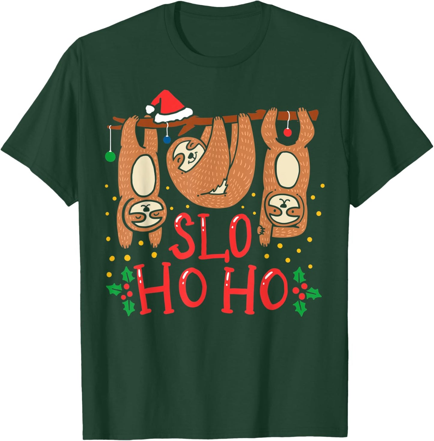 Sloth Christmas T-Shirt - T-Shirt | Forest
