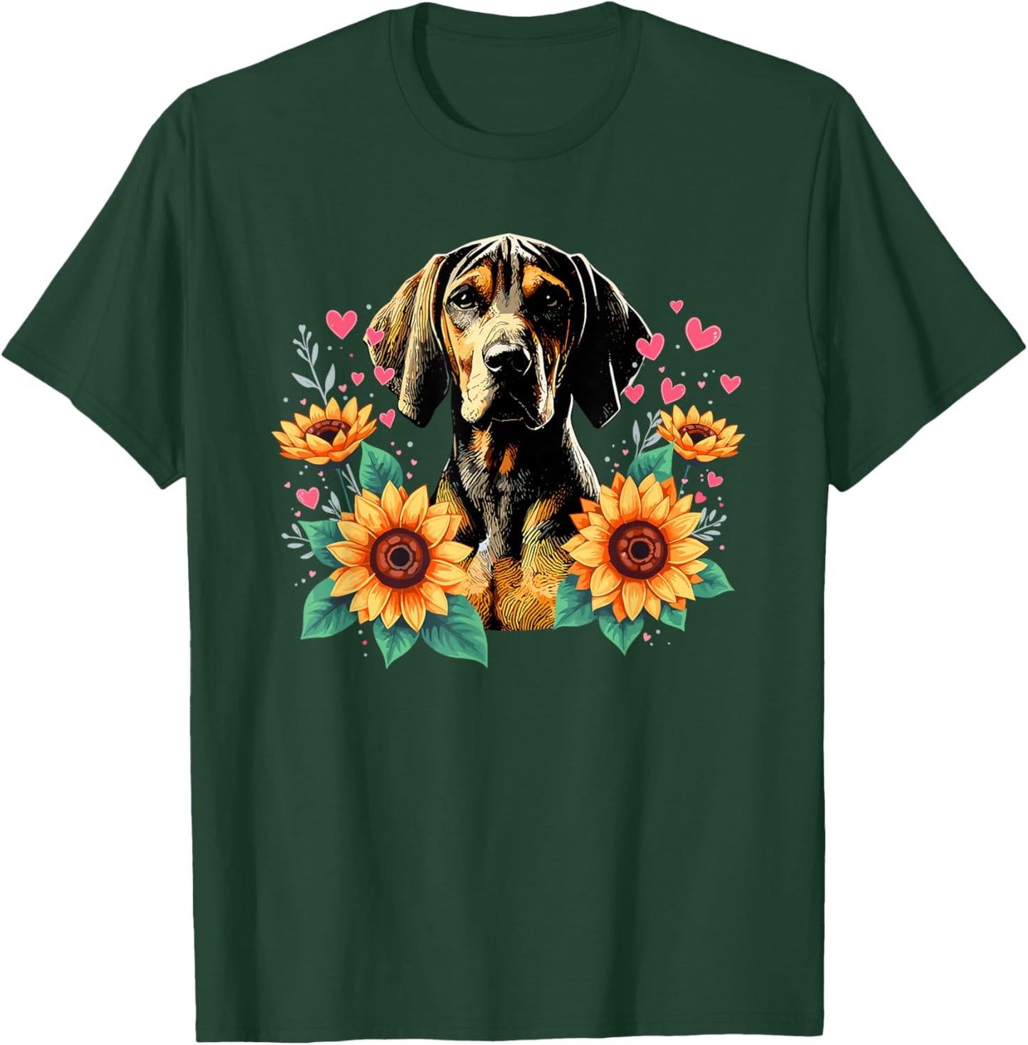 Sunflowers Plott Hound T-Shirt - T-Shirt | Forest