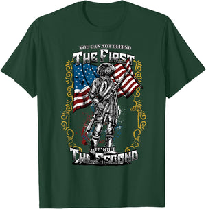 Protect the 2nd Amendment - American Flag Military Gift T-Shirt - T-Shirt | Forest