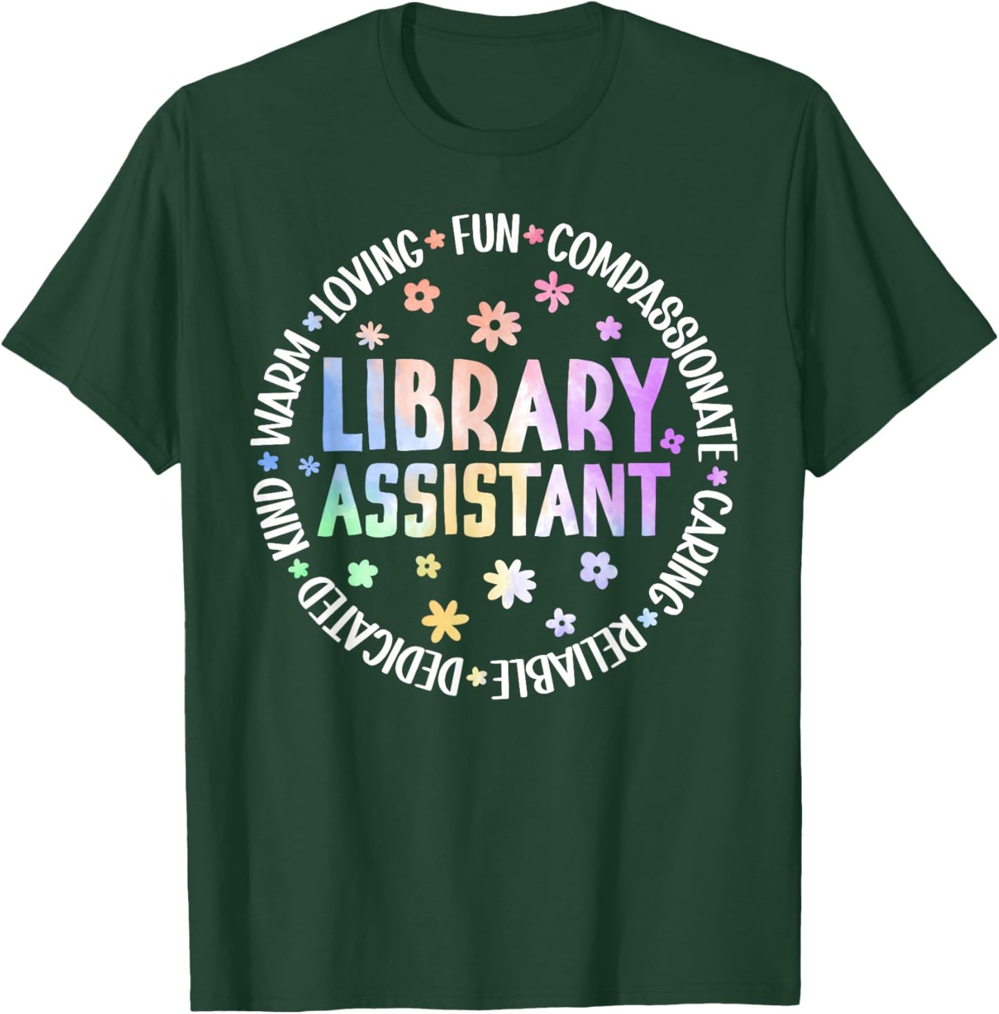 Library Assistant Best School Library Assistant T-Shirt - T-Shirt | Forest