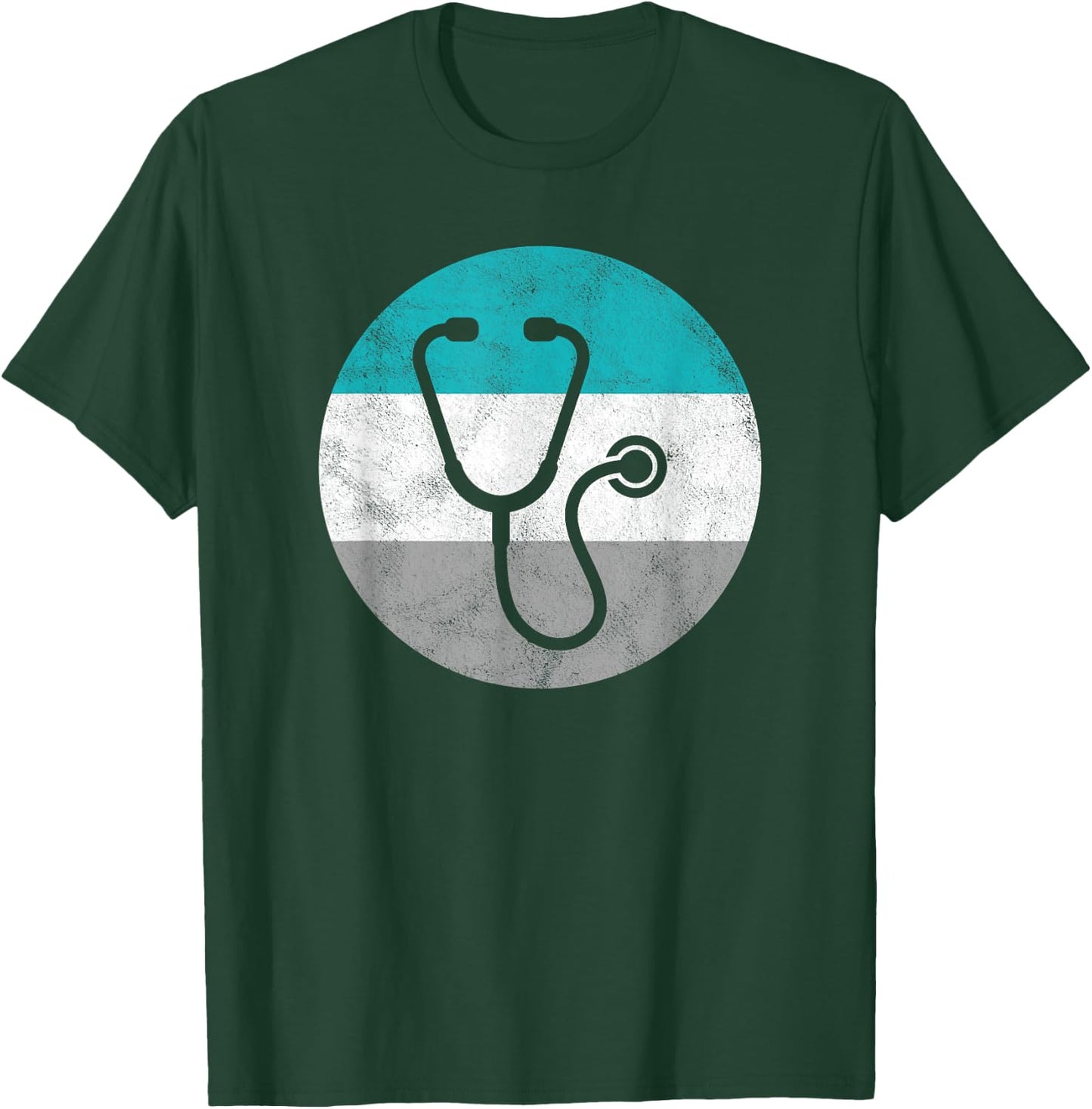 Stethoscope Retro Doctor Gift Women Boys & Girls T-Shirt - T-Shirt | Forest