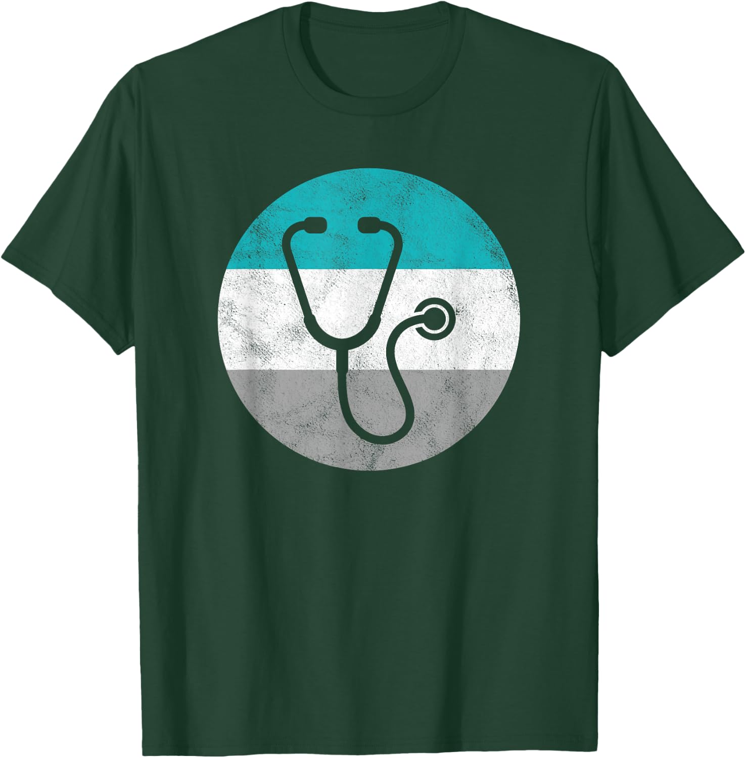 Stethoscope Retro Doctor Gift Women Boys & Girls T-Shirt - T-Shirt | Forest
