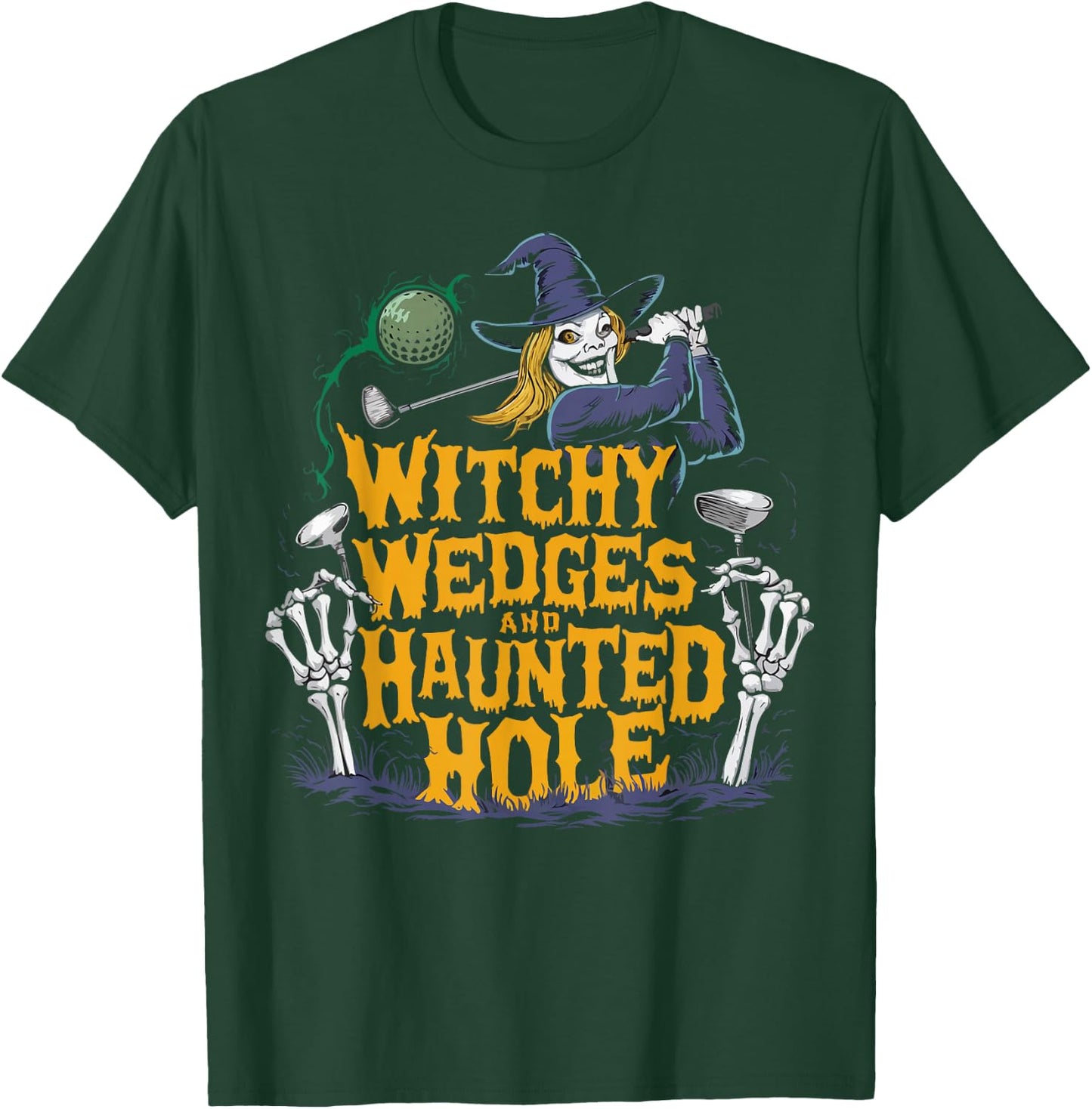 Golf Halloween Spooky Golf Player GolferTrick Or Treat T-Shirt - T-Shirt | Forest