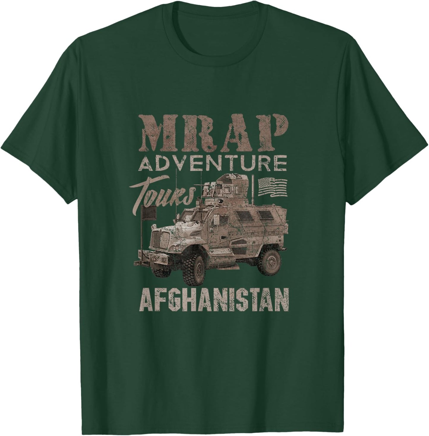 Military Veteran Afghanistan Army MRAP adeventures Shirt T-Shirt - T-Shirt | Forest