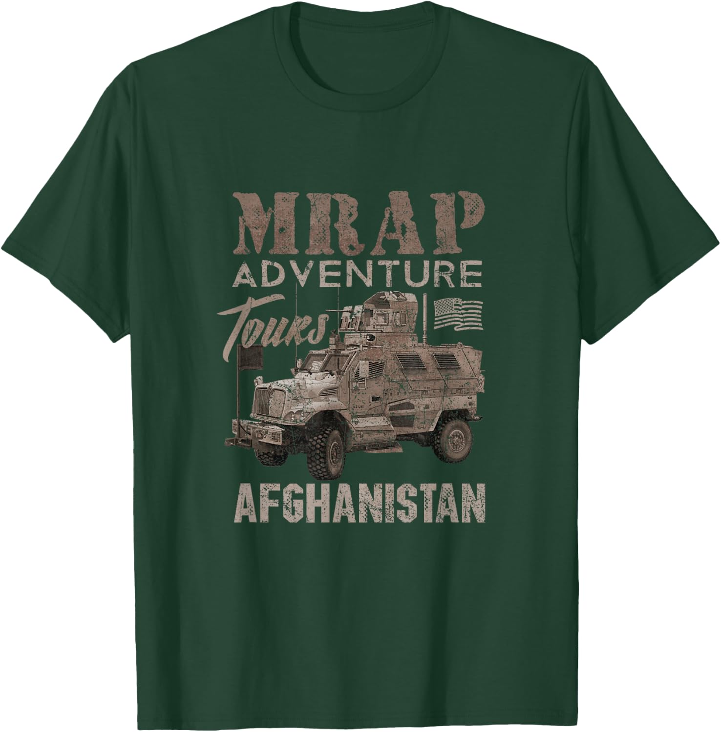 Military Veteran Afghanistan Army MRAP adeventures Shirt T-Shirt - T-Shirt | Forest