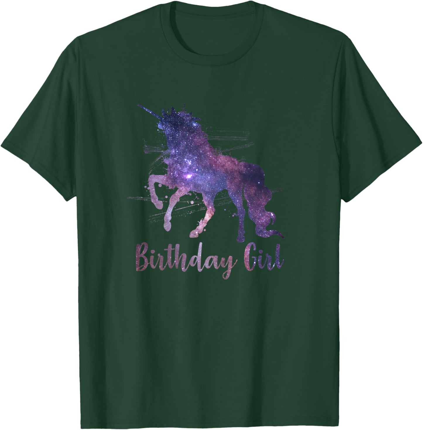 Unicorn Space Design Birthday Shirt Gift Stars T-Shirt - T-Shirt | Forest