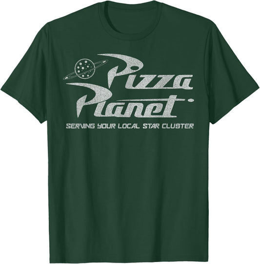 Disney Pixar Toy Story Pizza Planet Distressed Logo T-Shirt - T-Shirt | Forest