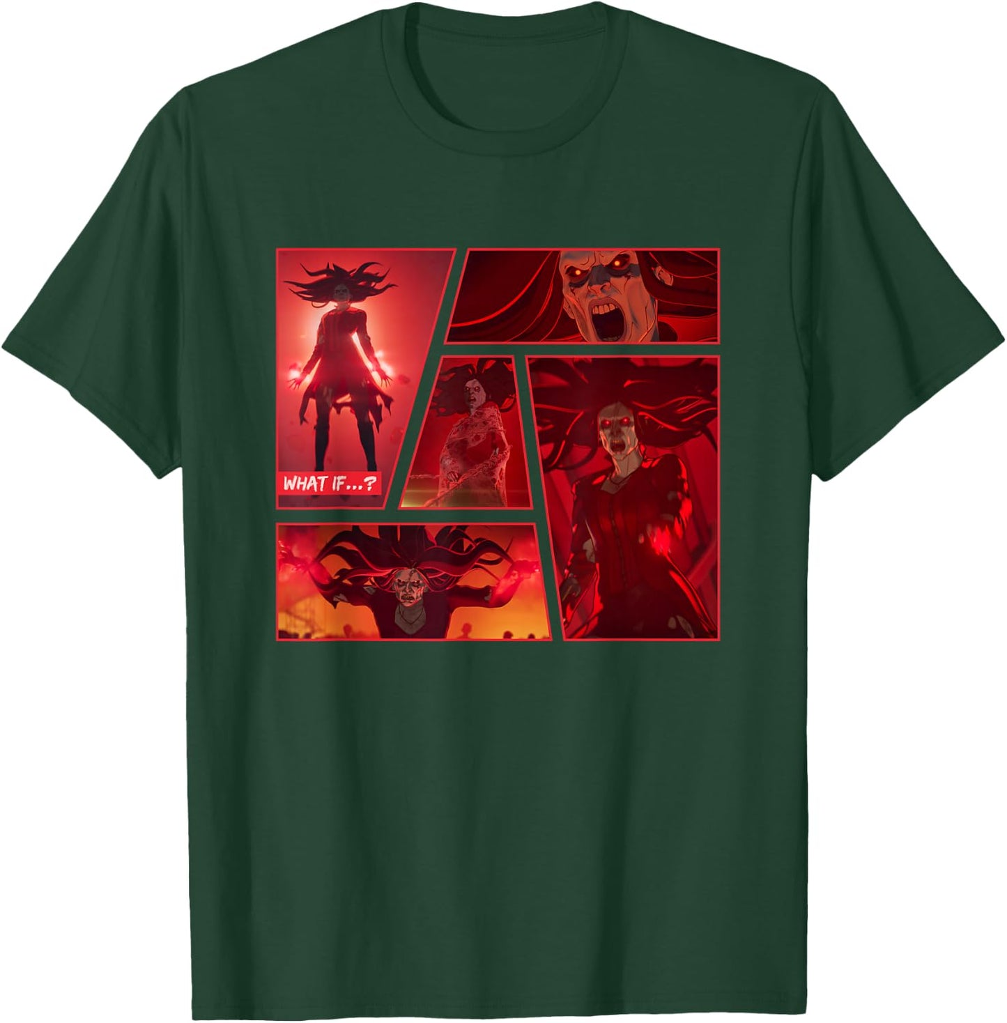 Marvel What IF...? Zombie Wanda Maximoff Panel T-Shirt - T-Shirt | Forest